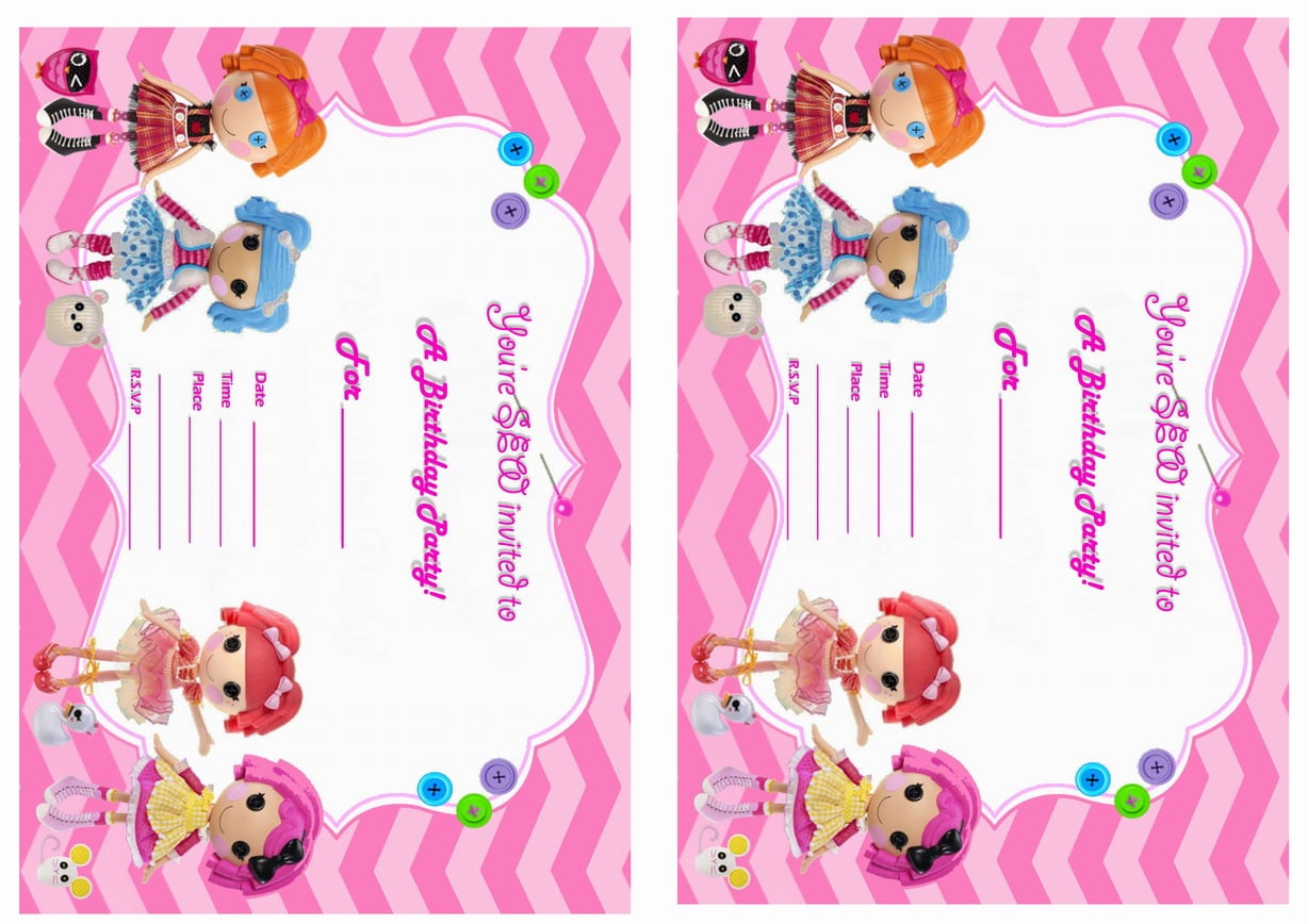Lalaloopsy Birthday Invitations â Birthday Printable